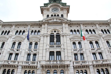 Port of Trieste, Italy, Europe. Famous square.