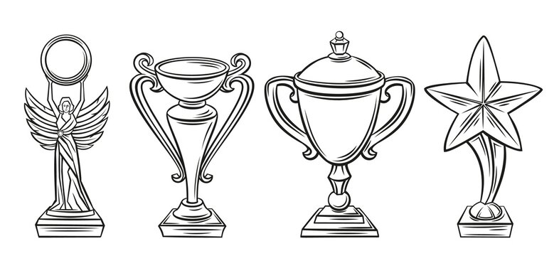 How to draw a TROPHY for kids  YouTube