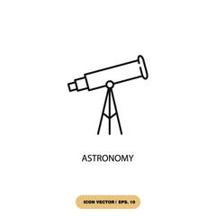 astronomy icons  symbol vector elements for infographic web
