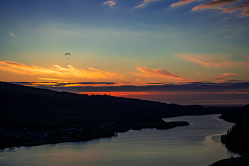 Glider Caught In The Sunset