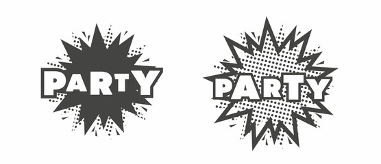 Party Sign Template Vector icon. Design template. DJ. Night Club.