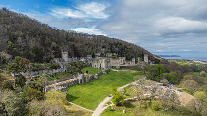 Fototapeta na wymiar Views Above Gwrych Castle