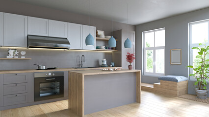 modern kitchen interior. - Powered by Adobe