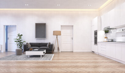 modern kitchen interior.