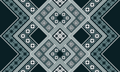 Geometric ethnic tribal seamless pattern. Traditional design for background, wallpaper, paper, packaging, fabric, clothing, wrapping, carpet, tile, decoration, vector illustration, embroidery style.