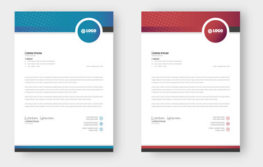 corporate modern business letterhead design template. creative modern letterhead design template for your project. letter head, letterhead, business letterhead design.