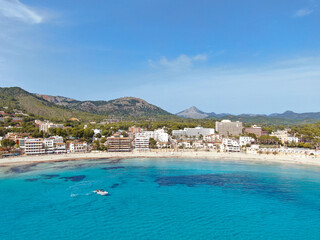 Paguera. Beautiful view of the seacoast of Majorca with an amazing turquoise sea, in the middle of the nature. Concept of summer, travel, relax and enjoy