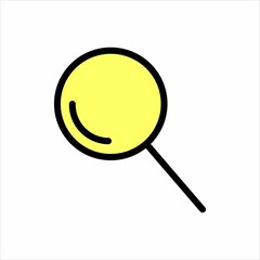 vector magnifying icon with black line styles