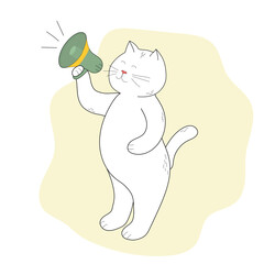 Cat with megaphone