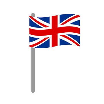 Vector flat Great Britain flag isolated on white background