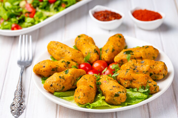 Mercimek Koftesi, Traditional Turkish Food with Bulgur and Lentil