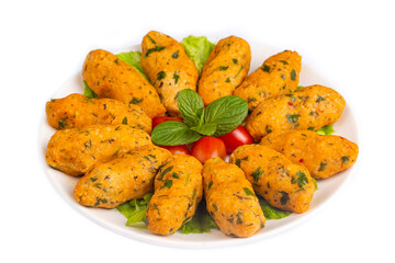 Mercimek Koftesi, Traditional Turkish Food with Bulgur and Lentil