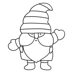 Bee Gnome digital stamp SVG illustration