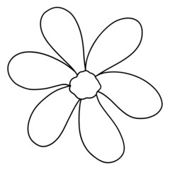 Daisy Flowers outline Illustration