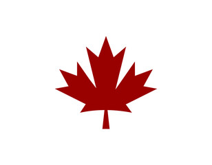 Canada vector symbol, Maple leaf vector icon. Red