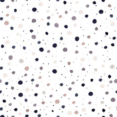 Seamless pattern with colored spots and dots of different sizes