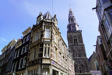 Old historic building in the center of Amsterdam, Netherlands
