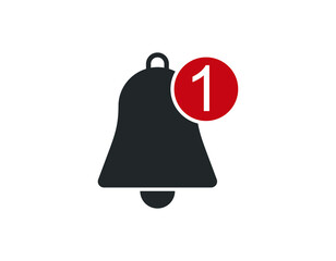 Bell Icon in trendy flat style isolated on grey background. Notification symbol for your web site design, logo, app, UI. Vector illustration, EPS 10.