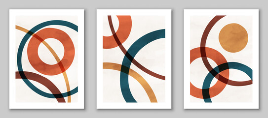 Moder design, hand painted illustrations for wall decoration, social media, banner, postcard, cover, background