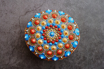 beautiful hand painted mandala