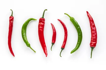 Fotobehang red and green peppers © emrah