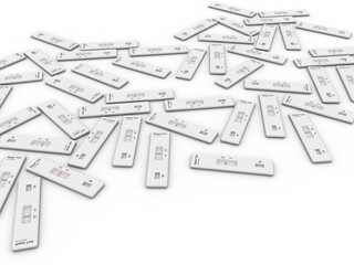 3d illustration rapid home self test kit 

