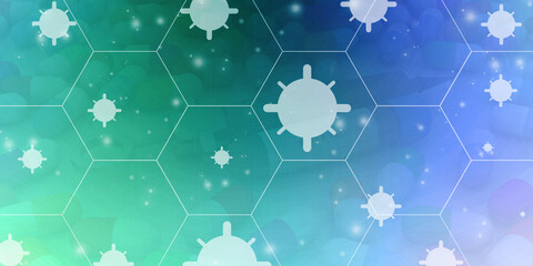 2d rendering Virus bacteria cells background