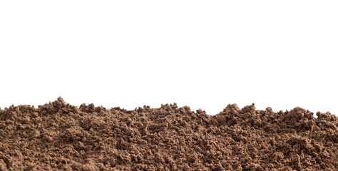 pile Soil or dirt isolated on white background