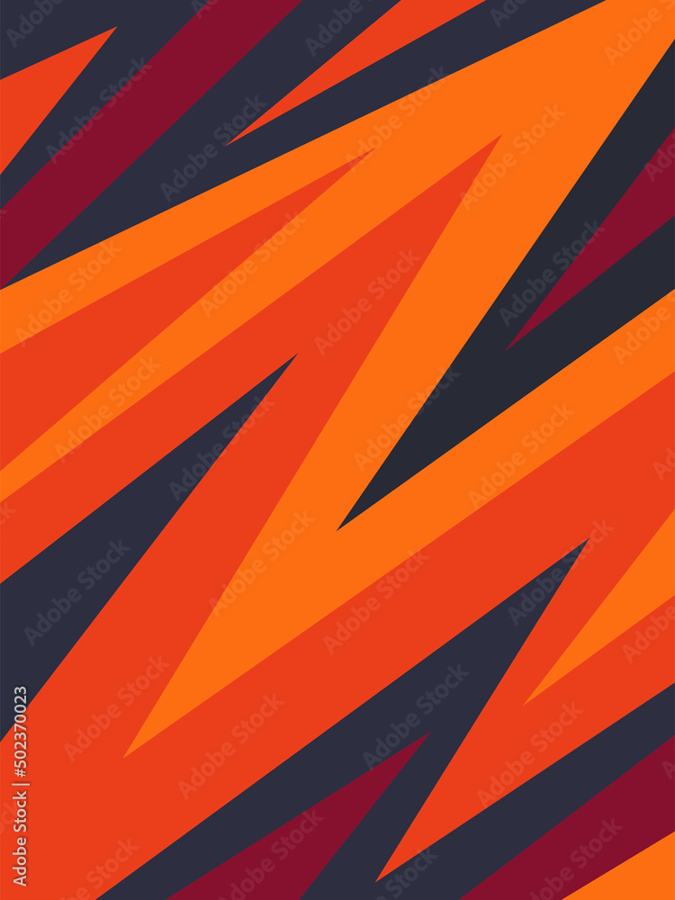 Poster simple background with gradient and colorful zigzag pattern