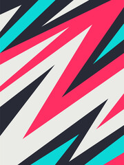 Simple background with gradient and colorful zigzag pattern
