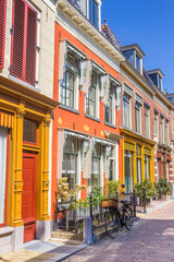 Fototapeta premium Colorful houses in the historic city center of Leeuwarden, Netherlands