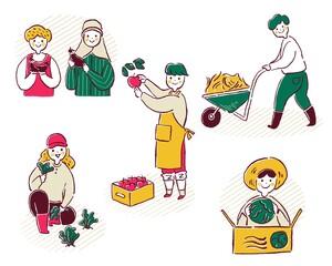 農業・農家のイラストセット