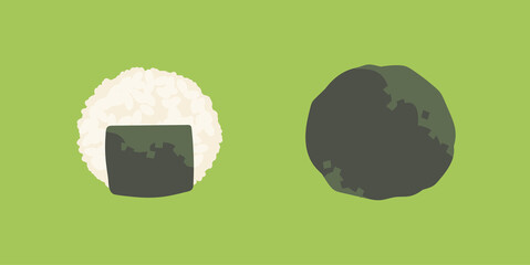 丸いおにぎりのイラスト