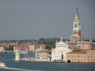 Fototapeta premium Venice - Buildings and Boats on the Canal