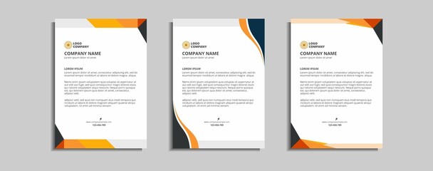 Obraz premium modern corporate letterhead template design