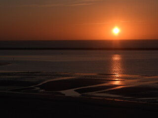 coucher de soleil plage boulogne sur mer