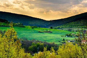 sunrise in mountains