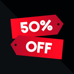50 off neon white and red in a black background sale