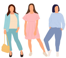 Obraz premium women flat design , isolated on white background