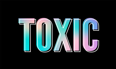 Toxic slogan text with animal skin details vector illustration design for fashion graphics, t shirt prints, posters etc