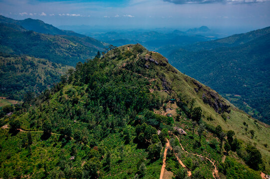 Aerial view of Little Adam's Peak, Badulla, Sri Lanka.