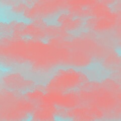 Abstract blue and pink clouds background