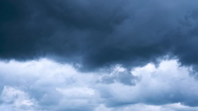Dark cloudy sky in rainy season timelapse 4k