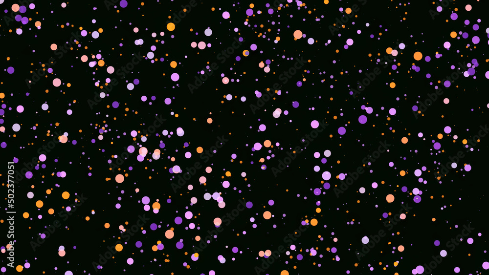 Poster background of moving dots in christmas colors. animation. beautiful colorful dots randomly move on b