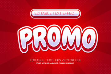 Editable text effect - Pop up text style concept