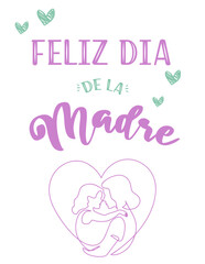 Happy Mother's Day,  mom, Spanish lettering, modern calligraphy, mother 