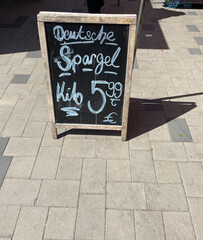 Spargel, Angebot, Marktplatz, Schild, Gemüse