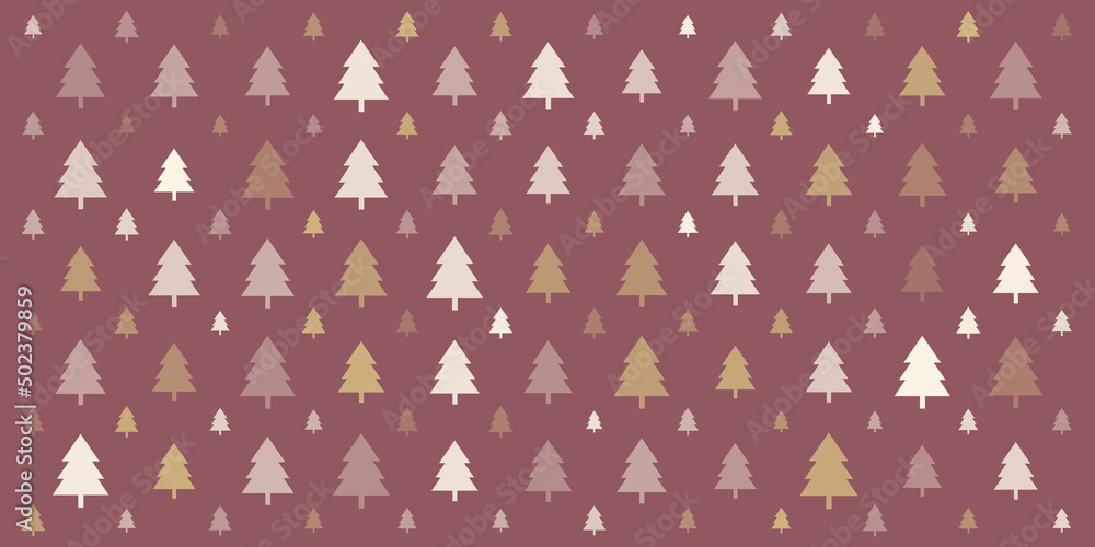Poster seamless pine trees texture - vector background design