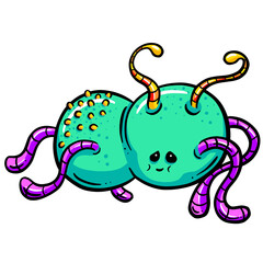 Silly Alien Monster Imaginary Character Cartoon Creature
