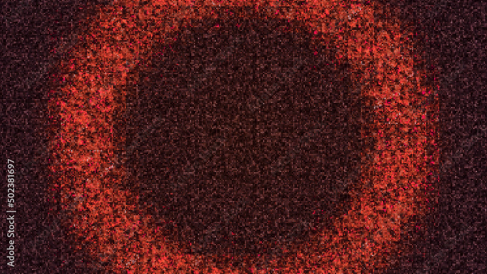 Poster light circles pulsate on electronic background. animation. background with colored circles appearing